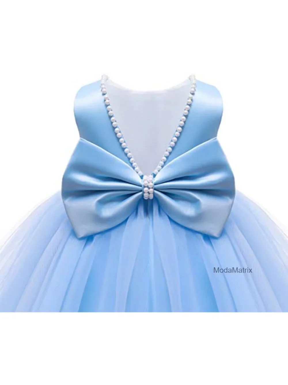 Toddler Girl Floor Length Pageant Dress with Pearls Chiffon